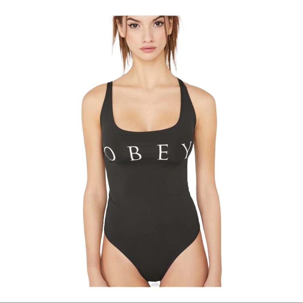 Obey Novel One piece swimsuit (NWOT)